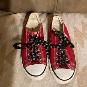 Jaguar Red Canvas Sneakers By Jenn Ardor